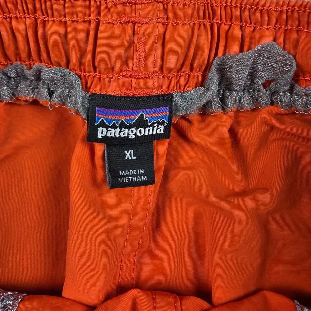 Patagonia Baggies Shorts Boys XL 14 Orange Nylon Swim Trunk Board Shorts Water